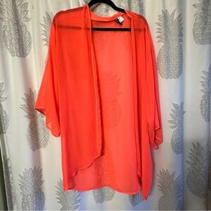 H&M Neon Pink Chiffon Kimono
